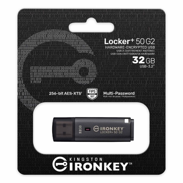 Фото - Флеш USB Kingston 32GB USB 3.2 Type-A Gen1 IronKey Locker+ 50 G2 (IKLP50G2/32GB)